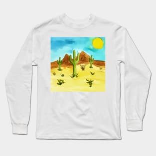 Saguaro cactus as seen in the Saguaro National Park in Arizona Long Sleeve T-Shirt